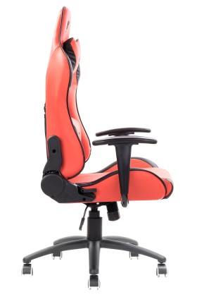 itek Sedia Gaming PLAYCOM PM20, PVC, Gaming Chair, Doppio Cuscino, Schienale Reclinabile, Rosso Nero