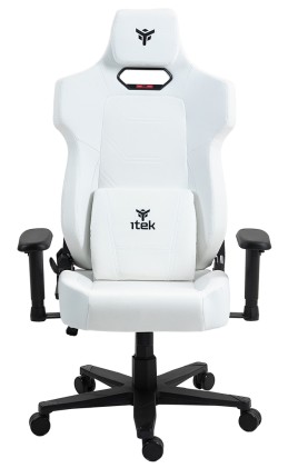 itek Gaming Chair SHUTTLE PM66 - PVC e Tessuto- Braccioli 3D- Bianco Nero