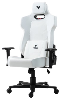 itek Gaming Chair SHUTTLE PM66 - PVC e Tessuto- Braccioli 3D- Bianco Nero