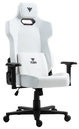 itek Gaming Chair SHUTTLE PM66 - PVC e Tessuto- Braccioli 3D- Bianco Nero