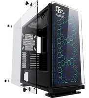 Itek Case Cosmic23 Middle Tower, Atx, 2Xusb2 1Xusb3, 3X12 Rgb Fan Front Con Telecomando, Pannello Frontale Vetro Temperato