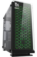 Itek Case Cosmic23 Middle Tower, Atx, 2Xusb2 1Xusb3, 3X12 Rgb Fan Front Con Telecomando, Pannello Frontale Vetro Temperato