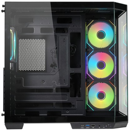 Itek Case Dark Cave Aku - Gaming  Tower, Atx, 4X12Cm Argb Fan, Usb3, Type-C, Temp Glass Side   Fron
