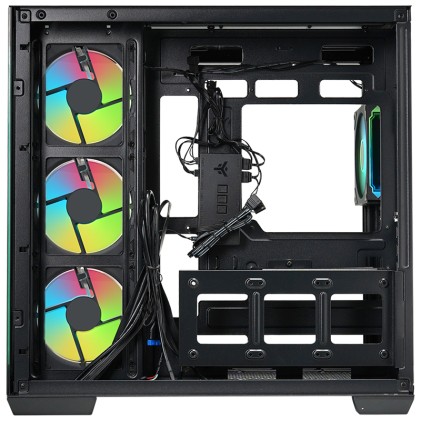 Itek Case Dark Cave Aku - Gaming  Tower, Atx, 4X12Cm Argb Fan, Usb3, Type-C, Temp Glass Side   Fron