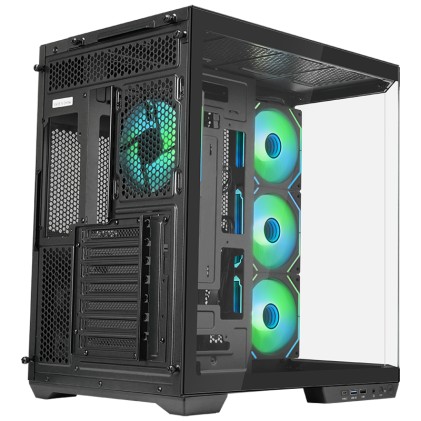 Itek Case Dark Cave Aku - Gaming  Tower, Atx, 4X12Cm Argb Fan, Usb3, Type-C, Temp Glass Side   Fron