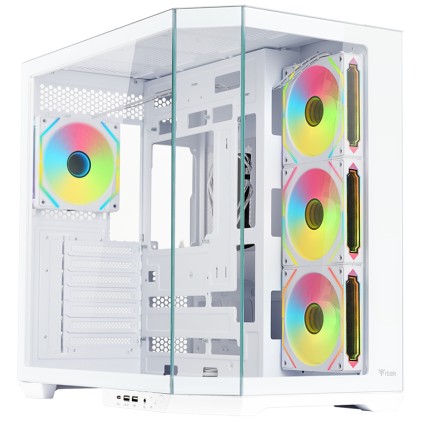 Itek Case Dark Cave Aku - Gaming  Tower, Atx, 4X12Cm Argb Fan, Usb3, Type-C, Temp Glass Side   Fron