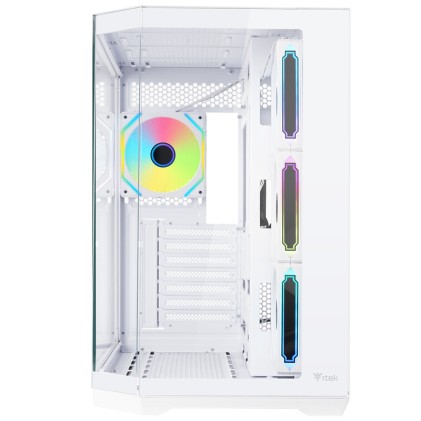 Itek Case Dark Cave Aku - Gaming  Tower, Atx, 4X12Cm Argb Fan, Usb3, Type-C, Temp Glass Side   Fron