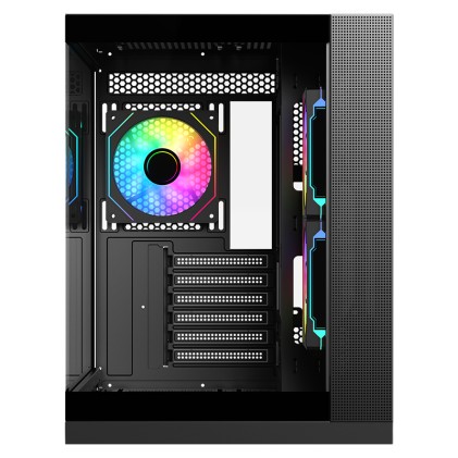 Itek Case Dark Cave Ds, Gaming Tower, Atx, 3X12Cm Argb Fan, 2Xusb3, Type-C, Side  Front Panel Temp