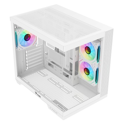 Itek Case Dark Cave Ds, Gaming Tower, Atx, 3X12Cm Argb Fan, 2Xusb3, Type-C, Side  Front Panel Temp
