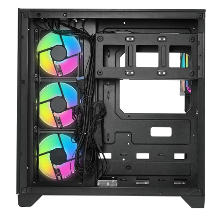 Itek Case Dark Cave Pano - Gaming  Tower, Atx, 4X12Cm Argb Fan, 2Xusb3, Type-C, Temp Glass Top,  Sid