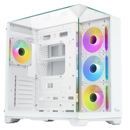 Itek Case Dark Cave Pano - Gaming  Tower, Atx, 4X12Cm Argb Fan, 2Xusb3, Type-C, Temp Glass Top,  Sid