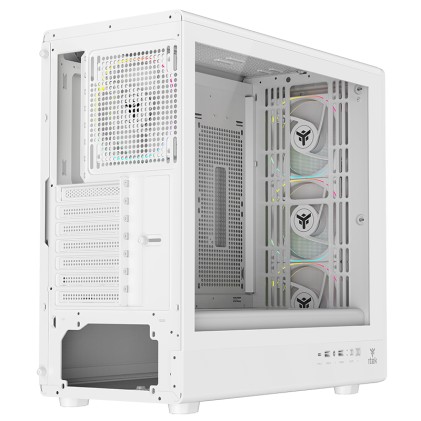 Itek Case Meshcore 36W Gaming Tower  Atx  4X14Cm Argb Fan 2Xusb3 Type-C Temp Glass Side Panel   Whi