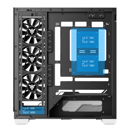 Itek Case Nebralux 01 Gaming  Tower Atx  4X12Cm Argb Fan  2Xusb3  Type-C  Temp Glass Side  Front Pa