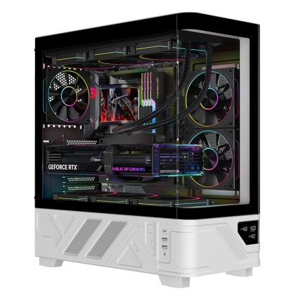 Itek Case Netron Curved Gaming  Tower Atx 3X12Cm Argb Fan 2Xusb3 Type-C Temp Glass Side  Front Pan
