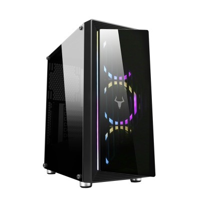 Itek Case Gaming Optoix Mid-Tower 2Xusb 3.0, 3X120Mm Rgb Fan Front, Side And Front Panel Temp. Glass
