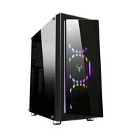 Itek Case Gaming Optoix Mid-Tower 2Xusb 3.0, 3X120Mm Rgb Fan Front, Side And Front Panel Temp. Glass