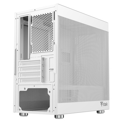 Itek Case Promesh 35B, Gaming Office Mini Tower Matx, Type-C, 2Xusb3, 3 Lati Mesh, White