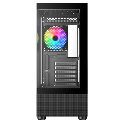 Itek Case Showbui 33B, Gaming Tower Atx, 12Cm Argb Fan, Usb3, Side  Front Panel Temp Glass