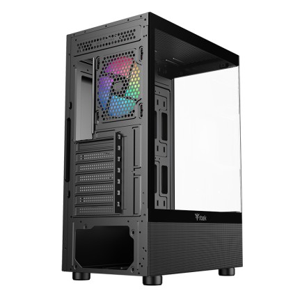 Itek Case Showbui 33B, Gaming Tower Atx, 12Cm Argb Fan, Usb3, Side  Front Panel Temp Glass