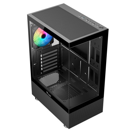 Itek Case Showbui 33B, Gaming Tower Atx, 12Cm Argb Fan, Usb3, Side  Front Panel Temp Glass