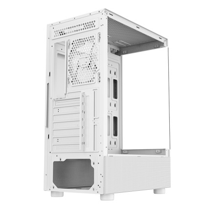 Itek Case Showbui 33W,Gaming Tower Atx, 12Cm Argb Fan, Usb3, Side  Front Panel Temp Glass, White