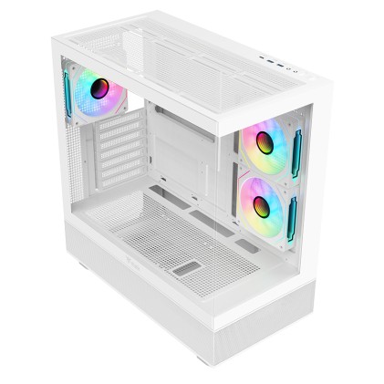 Itek Case Showbui 42W, Gaming Tower, Atx, 3X12Cm Argb Fan,  2Xusb3, Type-C, Side  Front Panel Temp