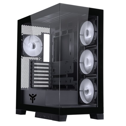 Itek Case Showbui 45B - Gaming  Tower, Atx, 4X12Cm Argb Fan,  2Xusb3, Type-C, Side  Front  Panel Te