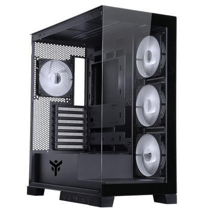 Itek Case Showbui 45B - Gaming  Tower, Atx, 4X12Cm Argb Fan,  2Xusb3, Type-C, Side  Front  Panel Te