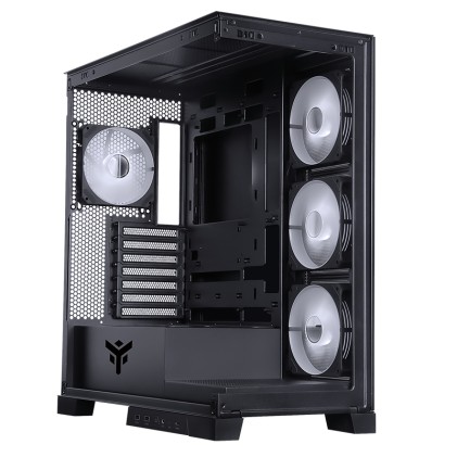 Itek Case Showbui 45B - Gaming  Tower, Atx, 4X12Cm Argb Fan,  2Xusb3, Type-C, Side  Front  Panel Te