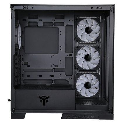 Itek Case Showbui 45B - Gaming  Tower, Atx, 4X12Cm Argb Fan,  2Xusb3, Type-C, Side  Front  Panel Te
