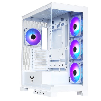 Itek Case Showbui 45W - Gaming  Tower, Atx, 4X12Cm Argb Fan,  2Xusb3, Type-C, Side  Front  Panel Te