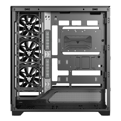Case Showbui Wave 82B  Gaming Tower Atx 4X12Cm  Argb Fan 2Xusb3 Type-C Darker Temp Glass Side  Fron