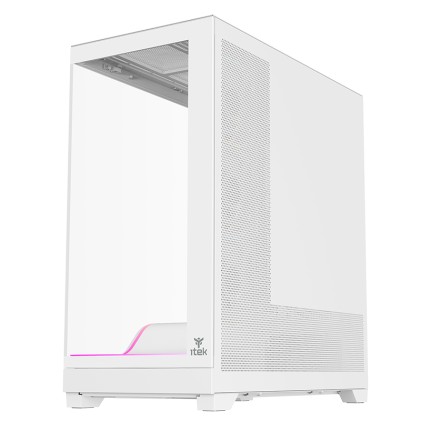 Case Showbui Wave 82W Gaming Tower Atx 4X12Cm Argb Fan  2Xusb3 Type-C Darker Temp Glass Side  Fron
