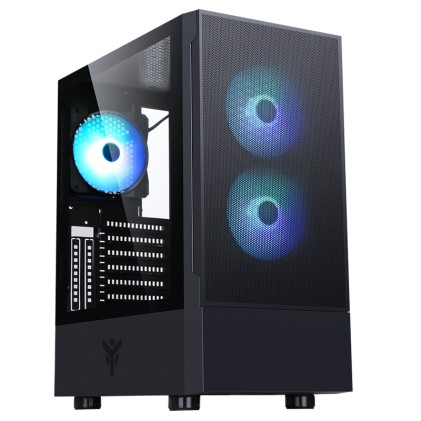 Itek Case Siisbe 3.0 - Gaming Middle Tower, 3X12Cm Argb Fan, Usb3, Side Panel Temp Glass With Hinge