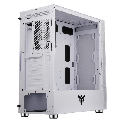 Itek Case Vertibra S210W - Gaming Middle Tower, 12Cm Argb Fan, 2Xusb3, Side Panel Temp Glass, White