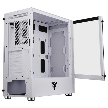 Itek Case Vertibra S210W - Gaming Middle Tower, 12Cm Argb Fan, 2Xusb3, Side Panel Temp Glass, White