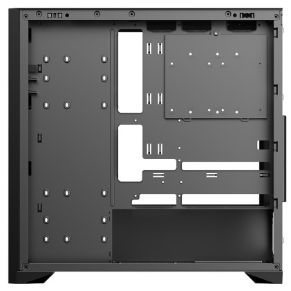 Itek Case Woody, Gaming Tower, Atx, 3X12Cm Black Fan, 2Xusb3, Type-C,  Wood Front, Temp Glass Side P