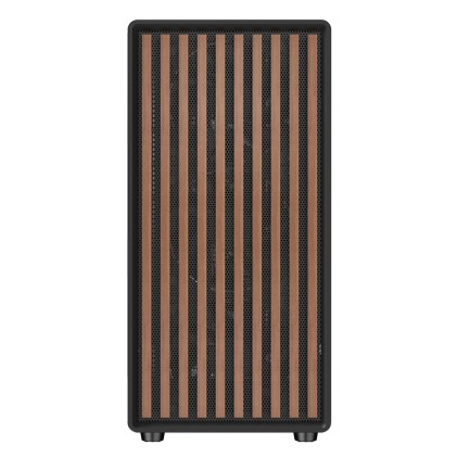 Case Woody W2B Gaming  Tower  Atx 4X14Cm Black Fan 2Xusb3 Type-C Wood Front Darker Temp Glass Side