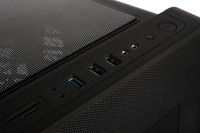 Case ECLIPSE - Gaming Cube, USB3, 12cm red led fan, ODD/HDD/SSD kit, Card Reader, MB mATX, PSU ATX