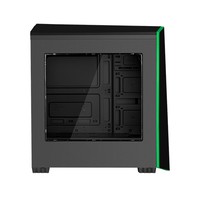 Itek Case Origin Gaming Mid Tower, Usb3, 2X12Cm Led  Fan, Window, Black Green