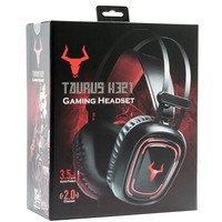 Itek Cuffie Gaming Taurus H321 - Led  Rosso, Microfono Invisibile,  Controllo Volume, Jack 3,5Mm