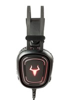 Itek Cuffie Gaming Taurus H321 - Led  Rosso, Microfono Invisibile,  Controllo Volume, Jack 3,5Mm