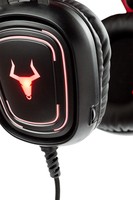 Itek Cuffie Gaming Taurus H321 - Led  Rosso, Microfono Invisibile,  Controllo Volume, Jack 3,5Mm