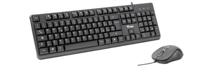 Itek Tastiera + Mouse  Dec C01  Usb  Mouse Ottico 3600Dpi  Tastiera Membrana 105 Tasti Cavo  1.5M