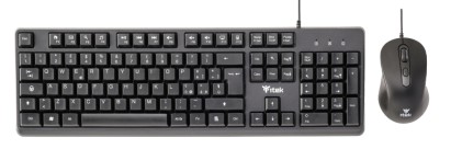 Itek Tastiera + Mouse  Dec C01  Usb  Mouse Ottico 3600Dpi  Tastiera Membrana 105 Tasti Cavo  1.5M