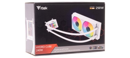 Itek Dissipatore A Liquido Hydro Cube 240W - 240Mm Skt Universale Pwm Fan Argb White Edition