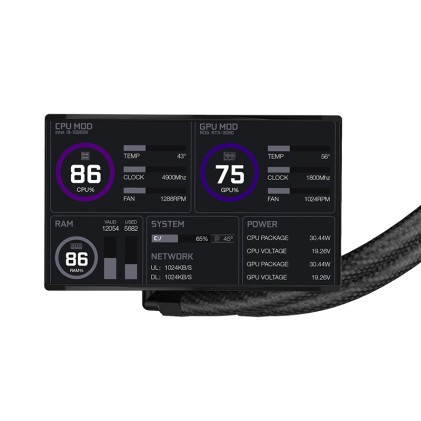 Itek Dissipatore A Liquido Thermora 50B 360Mm Skt Universale  Argb Pwm Fan Lcd 10 Con Softw