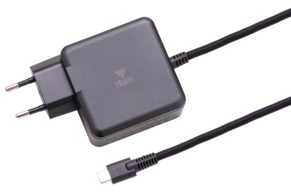 Itek Alimentatore A Muro Per Nb E Dispositivi Usb-C, Pd 65W, Gan