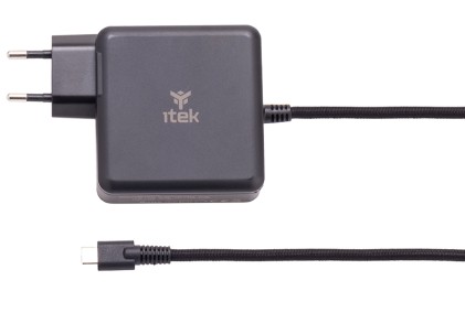 Itek Alimentatore A Muro Per Nb E Dispositivi Usb-C, Pd 100W, Gan