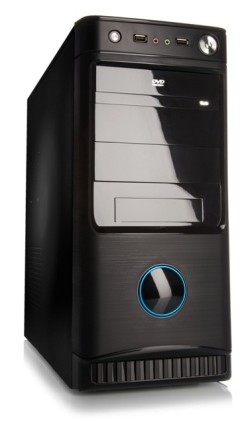 Case Midi ITEK VIC Pure Black con ali. 500W